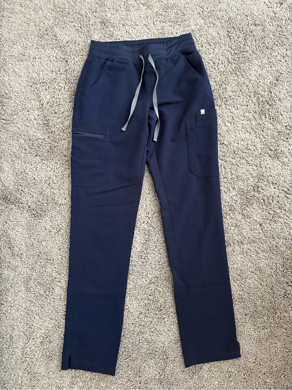 Figs Women's Navy Drawstring Cargo Joggers